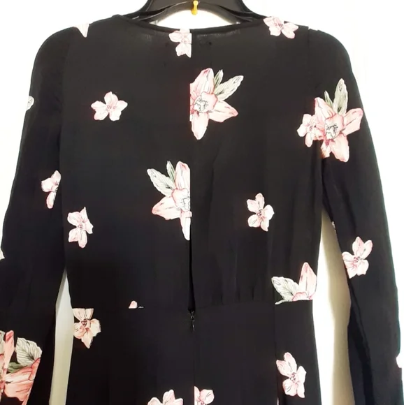 Reformation Black Floral Mini Dress - Picture 9 of 14